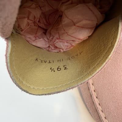 M Gemi The Felize Italy Suede Moccasins Pale Blush Women's 39.5 / 8.5W Or 9N - Thumbnail 11