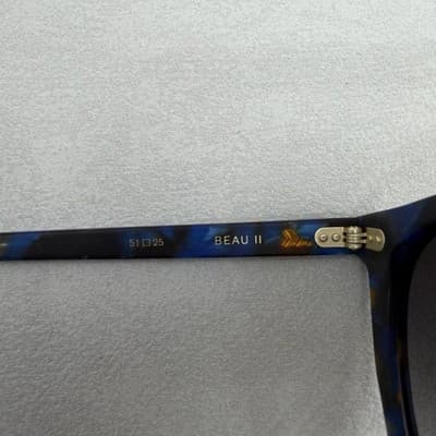 KREWE BEAU II Matte Blue Steel 12K NEW IN BAG Premium Sunglasses For Men Women - Thumbnail 8