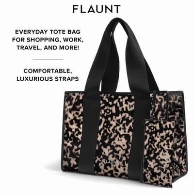 Flaunt Blonde Tortoise Everyday Tote Bag With Inner Pouch New With Tags - Thumbnail 8