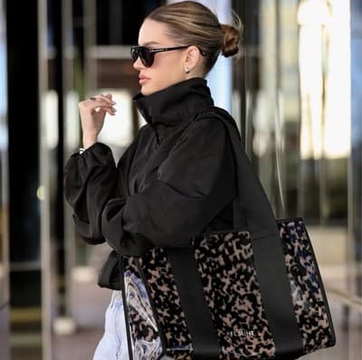 Flaunt Blonde Tortoise Everyday Tote Bag With Inner Pouch New With Tags - Thumbnail 10