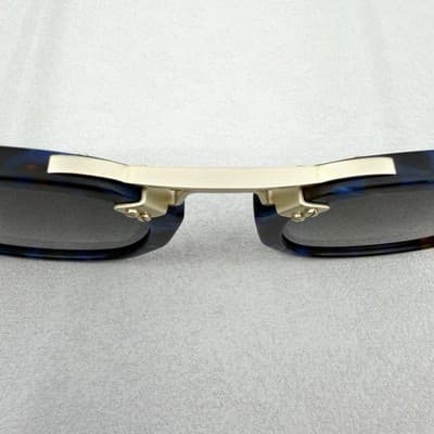 KREWE BEAU II Matte Blue Steel 12K NEW IN BAG Premium Sunglasses For Men Women - Thumbnail 3