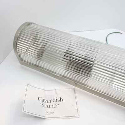 McGee & Co Cavendish Polished Nickel Wall Sconce 5" W x 4.5" D x 16" H W/defect - Thumbnail 4