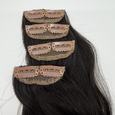 Luxy Hair Extensions 12" Off Black Scalp Hair Fill-Ins (30g) Open Box Full Set - Thumbnail 6