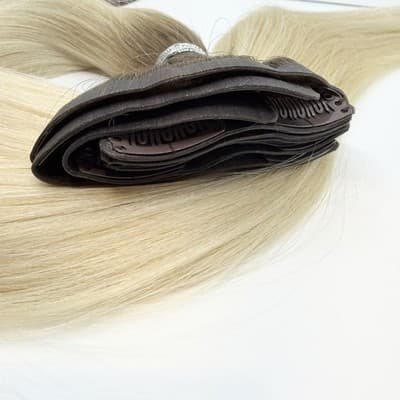 Glam Seamless Blonde Root 26" 7 Piece Clip In Invisi Clip Extensions New Sealed - Thumbnail 2
