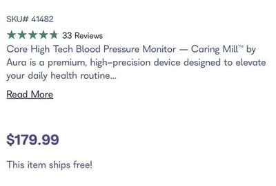 Core High Tech Blood Pressure ECG Monitor Caring Mill™ by Aura New Sealed Box - Thumbnail 7