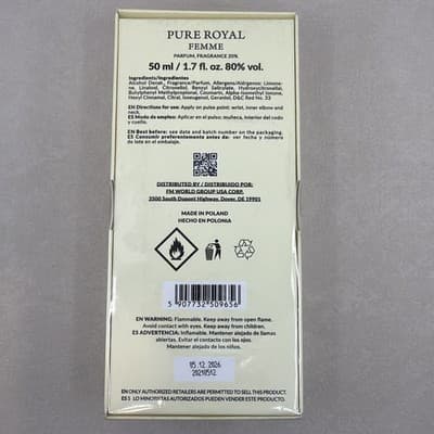 FM 171 Fragrance for Her by Federico Mahora Pure ROYAL Collection 50ml 1.7oz NEW - Thumbnail 2