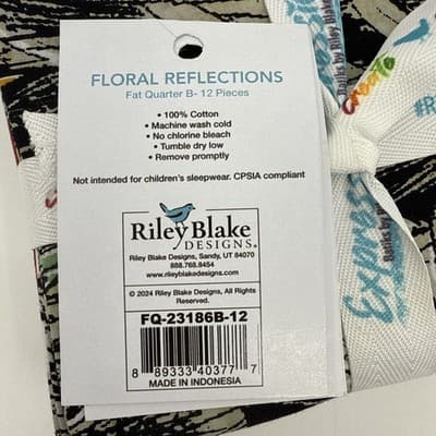 Riley Blake Floral Reflections Fat Quarter Bundle B, 12 Pieces. NEW - Thumbnail 2