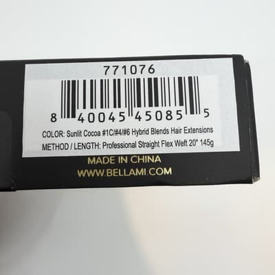 Bellami Straight Flex Weft Extensions 20” Sunlit Cocoa #1C/4/6 145g Hair NEW - Thumbnail 3