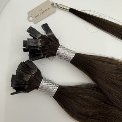 Glam Seamless x Priscilla Valles 25” K-Tip Hair Extension #3 Dark Brown 2 Pack - Thumbnail 4