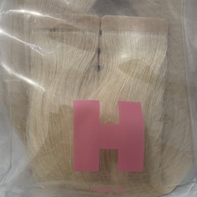 Hotheads Tape In Extensions LUSH Originals 16” 20 Pieces Topaz #60C Blonde NEW - Thumbnail 2