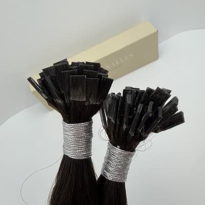 Glam Seamless x Priscilla Valles 25” K-Tip Hair Extension #3 Dark Brown 2 Pack - Thumbnail 6