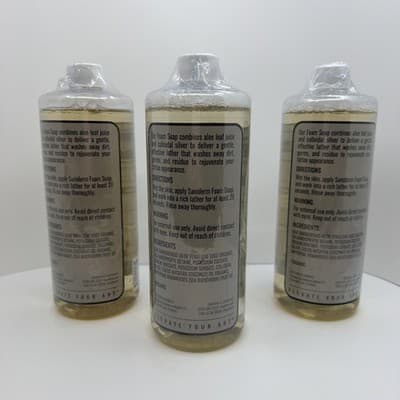 Saniderm Foaming Tattoo Soap 32oz 3 PACK Shop Size Gentle Natural Soap NEW - Thumbnail 3