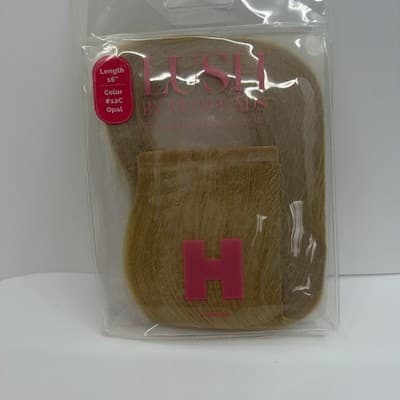 Hotheads Tape-In Extensions LUSH Originals 16” #12C Light Golden Blonde Opal NEW - Thumbnail 3