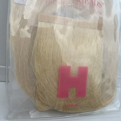 Hotheads Tape In Extensions LUSH Originals 16” 20 Pieces Topaz #60C Blonde NEW - Thumbnail 7