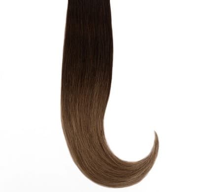 Hotheads Machine Weft 18” Hair Extension 5/8 Color Melt Golden Brown Ash Blonde - Thumbnail 5