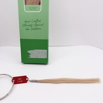 Babe Hybrid Weft 100% Remy Hair Extensions Cindy #24 22.5 Warm Medium Blonde - Thumbnail 3