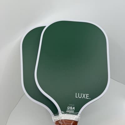LUXE Leisure Pickleball Paddle Set Of 2- NEW Retail $120 Each Green + Edge Tape - Thumbnail 4