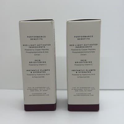 2 PACK HigherDOSE Red Light Face Mask Serum Light Activated Glow Serum 1 oz NEW - Thumbnail 2