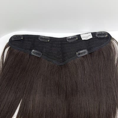 Hidden Crown V CLIP #1B Black V Clip In 12” Layered 6 Clip One Piece NEW - Thumbnail 5