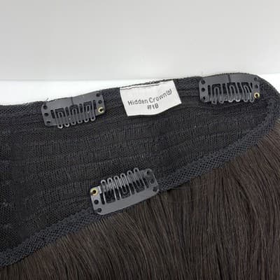 Hidden Crown V CLIP #1B Black V Clip In 12” Layered 6 Clip One Piece NEW - Thumbnail 6