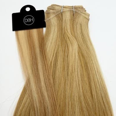 Donna Bella Hybrid Weft Extension Full Pack 18” #7/9 Rosegold Blend New Remy - Thumbnail 2