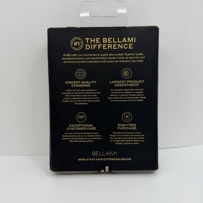 Bellami Flex Weft 16” PEARL BLONDE #8C/88 New Uncut 32” Spine 120g Remy Human - Thumbnail 3