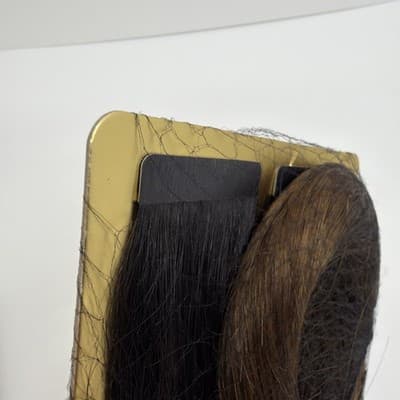 BELLAMI Tape In Hair Extensions 20” Chocolate Mahogany Sombre Human Hair NEW - Thumbnail 5