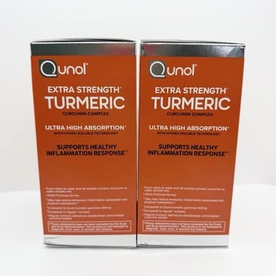 Qunol Extra Strength Turmeric 1000 mg Capsules 2 PACK New Sealed Box Exp 2028 - Thumbnail 4