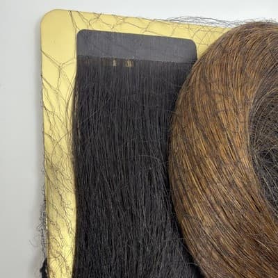 BELLAMI Tape In Hair Extensions 20” Chocolate Mahogany Sombre Human Hair NEW - Thumbnail 4