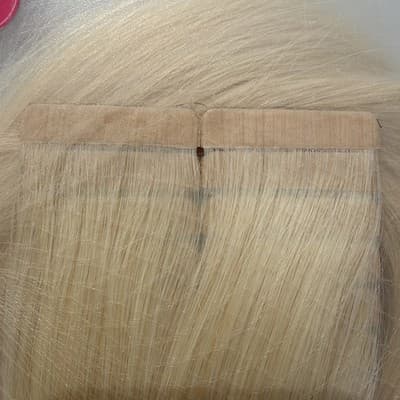 Hotheads Tape In Extensions LUSH Originals 20” 20 Pieces Pearl #80 Blonde NEW - Thumbnail 6