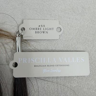 Glam Seamless x Priscilla Valles TapeIn Hair Extension 25" #6A Light Brown Ombre - Thumbnail 5