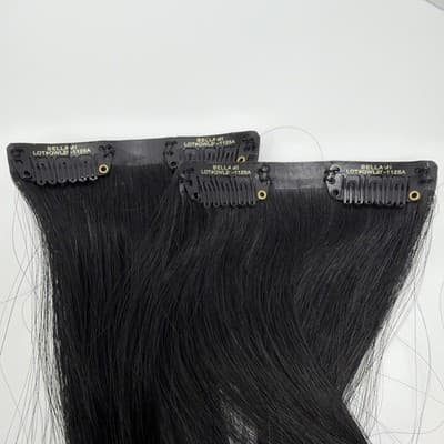 Bellami Halo Pro Hair Extension 20” Jet Black #1 Open Box Styled Once Remy Hair - Thumbnail 4