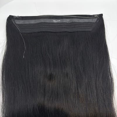 Bellami Halo Pro Hair Extension 20” Jet Black #1 Open Box Styled Once Remy Hair - Thumbnail 5