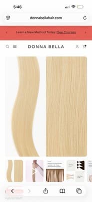 Donna Bella Hybrid Weft Extension Full Pack 22” #9N Light Blonde Remy NEW Sealed - Thumbnail 7