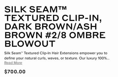 BELLAMI Silk Seam Textured Clip Ins NEW Dark Brown Ash Brown Ombre Blowout 24” - Thumbnail 8