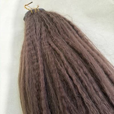 BELLAMI Silk Seam Textured Clip Ins NEW Dark Brown Ash Brown Ombre Blowout 24” - Thumbnail 3