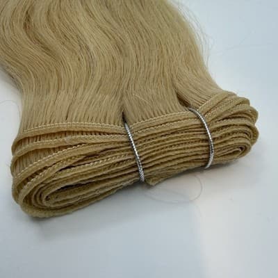 Donna Bella Hybrid Weft Extension Full Pack 22” #9N Light Blonde Remy NEW Sealed - Thumbnail 5