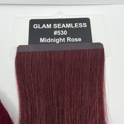 Glam Seamless 20” Tape In Hair Extensions Midnight Rose #530 Fantasy Colors New! - Thumbnail 6