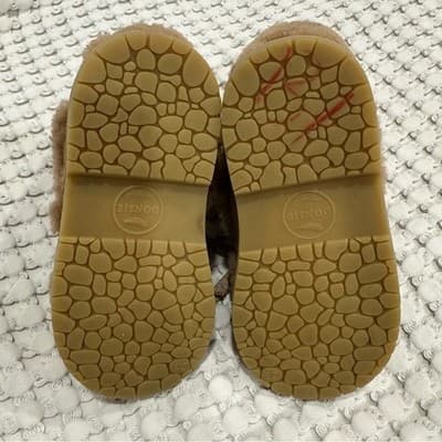Donsje Cassia Boots, Tan Curly Sheep Wool, Baby size 7 / UK 23, Snow boots - Thumbnail 5