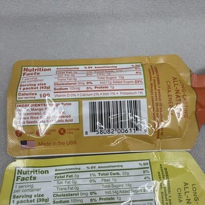 Huma Variety 15 Packets Chia Energy New Sealed Expires 2027 Lemon Mango Raspberr - Thumbnail 5