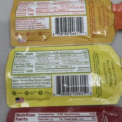 Huma Variety 15 Packets Chia Energy New Sealed Expires 2027 Lemon Mango Raspberr - Thumbnail 4