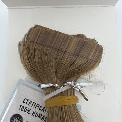 ZALA Premium Remy Hair Extensions Tape In 12” #12 Dirty Blonde 20 Pieces New! - Thumbnail 4