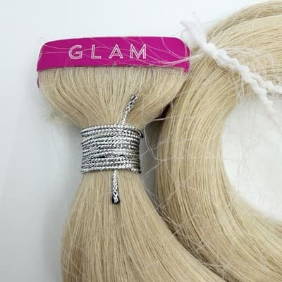 Glam Seamless 18” Tape In Hair Extension Platinum Blonde #1001 20 Pack NEW! - Thumbnail 2