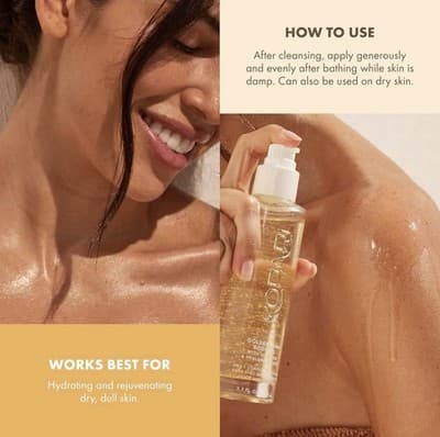 Kopari Golden Aura Body Oil with 24K Gold & Hyaluronic Acid 3.3 oz New No Box - Thumbnail 8