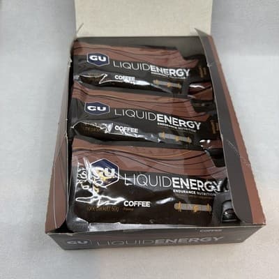 GU Energy GU Liquid Energy Gel Coffee Box of 12 Packets Best By 11/2026 NEW! - Thumbnail 2