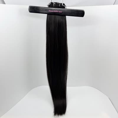 Donna Bella Hybrid Weft Extension Full Pack 22” 2N Natural Darkest Brown NEW - Thumbnail 5