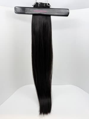 Donna Bella Hybrid Weft Extension Full Pack 22” 2N Natural Darkest Brown NEW - Thumbnail 6