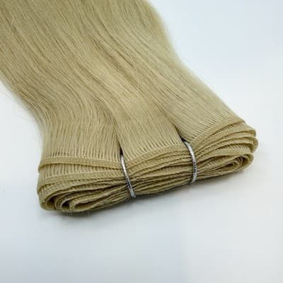 Donna Bella Hybrid Weft Extension Full Pack 22” #11N Platinum Blonde Full Pack - Thumbnail 5