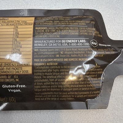 GU Energy GU Liquid Energy Gel Coffee Box of 12 Packets Best By 11/2026 NEW! - Thumbnail 4