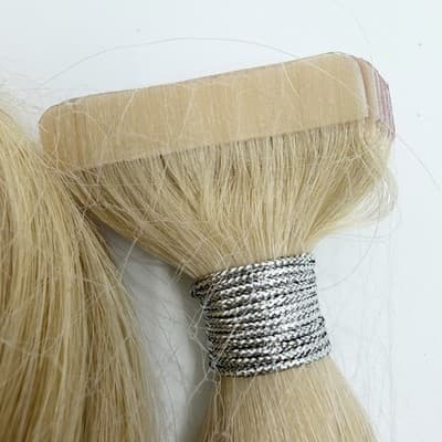 Glam Seamless 18” Tape In Hair Extension Platinum Blonde #1001 20 Pack NEW! - Thumbnail 4